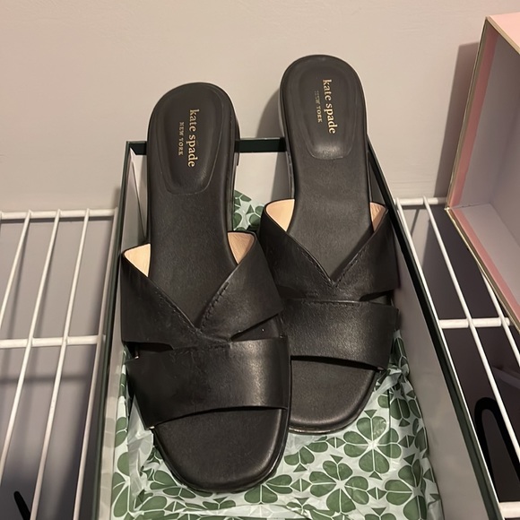 Kate Spade New York Black Slides - Picture 2 of 2